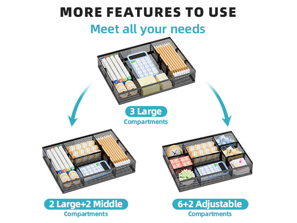 desk drawer organizer tray