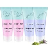 fafortune Travel Body Wash and Shampoo Bulk 0.7fl Oz,Travel Size Shower Gel Set,Small Mini Body W...