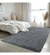 MOONLIGHT20015 8x10 Area Rugs for Living Room - Large Soft Grey Big Shaggy Carpet for Bedroom, Do...