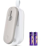 FEPPO Mini Bag Sealer, Bag Sealer with Cutter 2 in 1 Heat Sealer, Portable Chip Sealer Handheld F...
