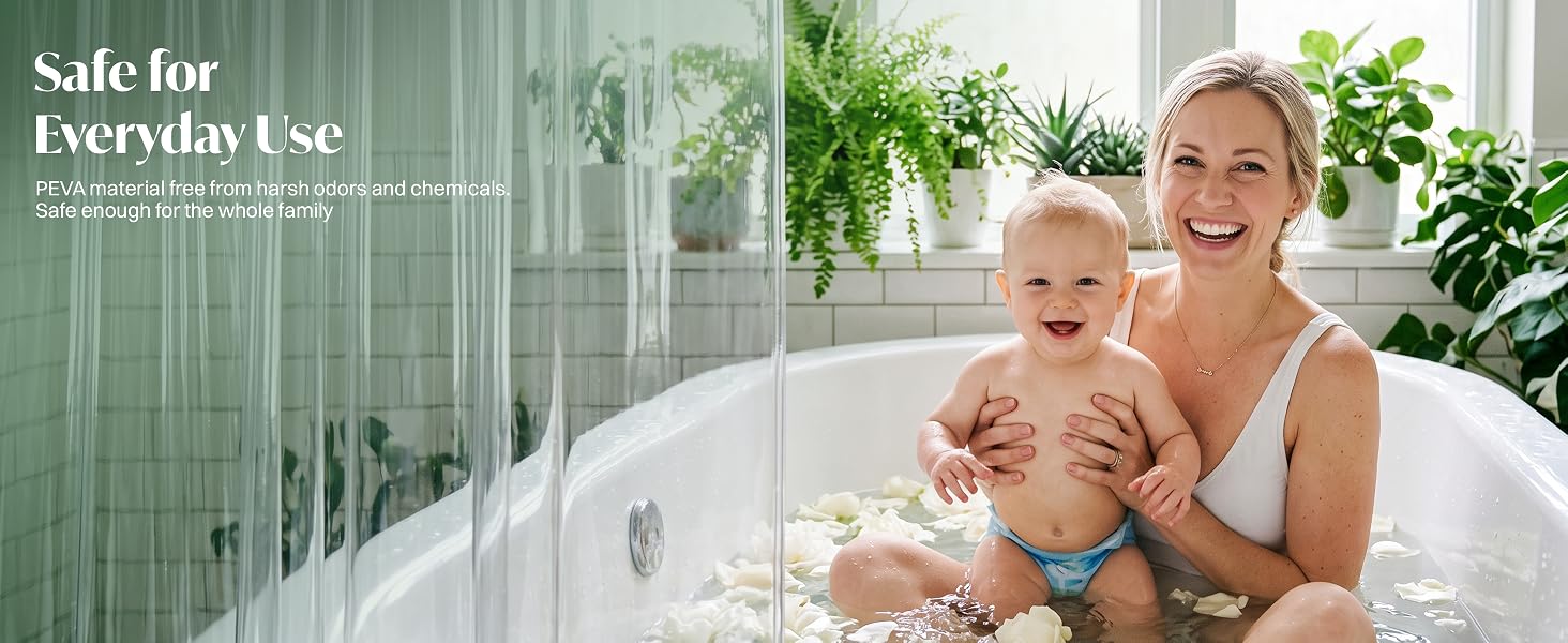 Shower Curtains Clear Transparent Tub Bathroom Bath