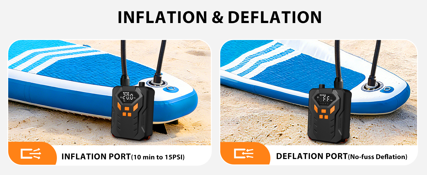 rechargeable paddle board pump