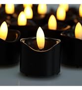 12 Pack Black Battery Operated Votive Candles Halloween1.5 x 1.67 inches Flameless Votive Tealigh...