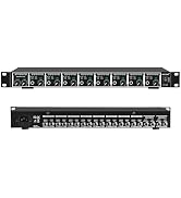 MIZISNR Headphone Amp, 8-Channel Rackmount Headphone Mixing Distribution Amplifier with Stereo/Mo...