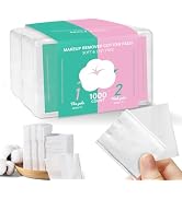 ICOTLE Square Makeup Cotton Pads, 200 Thick and 800 Ultra-Thin Soft, Lint-Free Pads for Makeup Re...