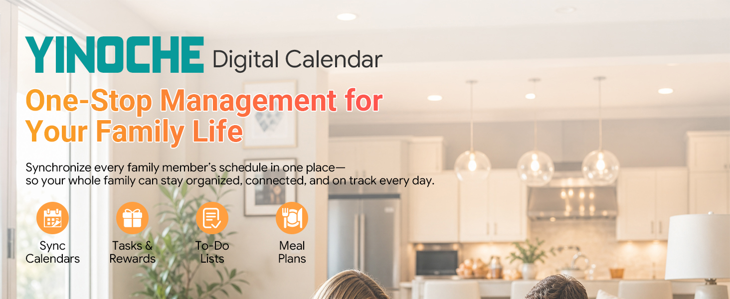 digital calendar no subscription electronic calendar smart calendar family calendar