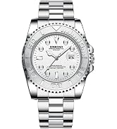 Avaner Men's Stainless Steel Watches: Analog Quartz Business Casual Wrist Watches with Auto Calendar