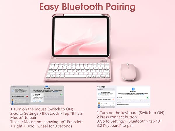 Easy Bluetooth Pairing - teclado para ipad a16