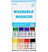 Rarlan Washable Markers Bulk for Kids, Bulk pack, 8 Colors, 160 Count | Broad Line Conical Tip Co...