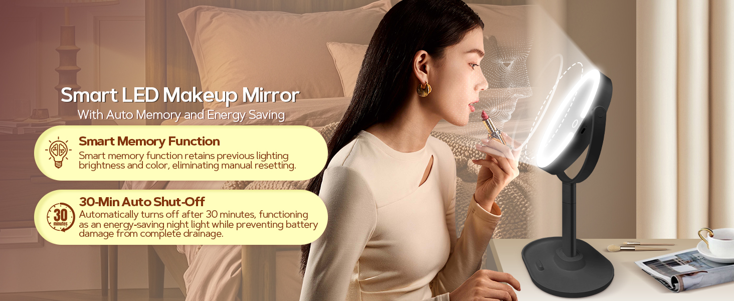 lighted magnifying mirror