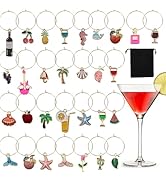 starfa lab Wine Glass Set Charms for Stem Glasses Markers Glass Tags Wine Glass Identifier Charms...