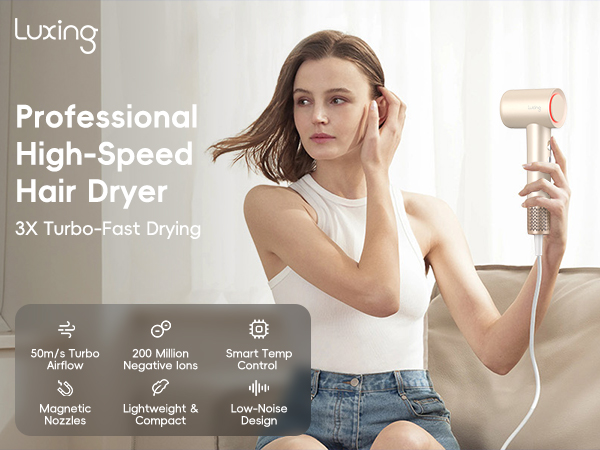 Professional High-Speed Hair Dryer with Advanced Features
