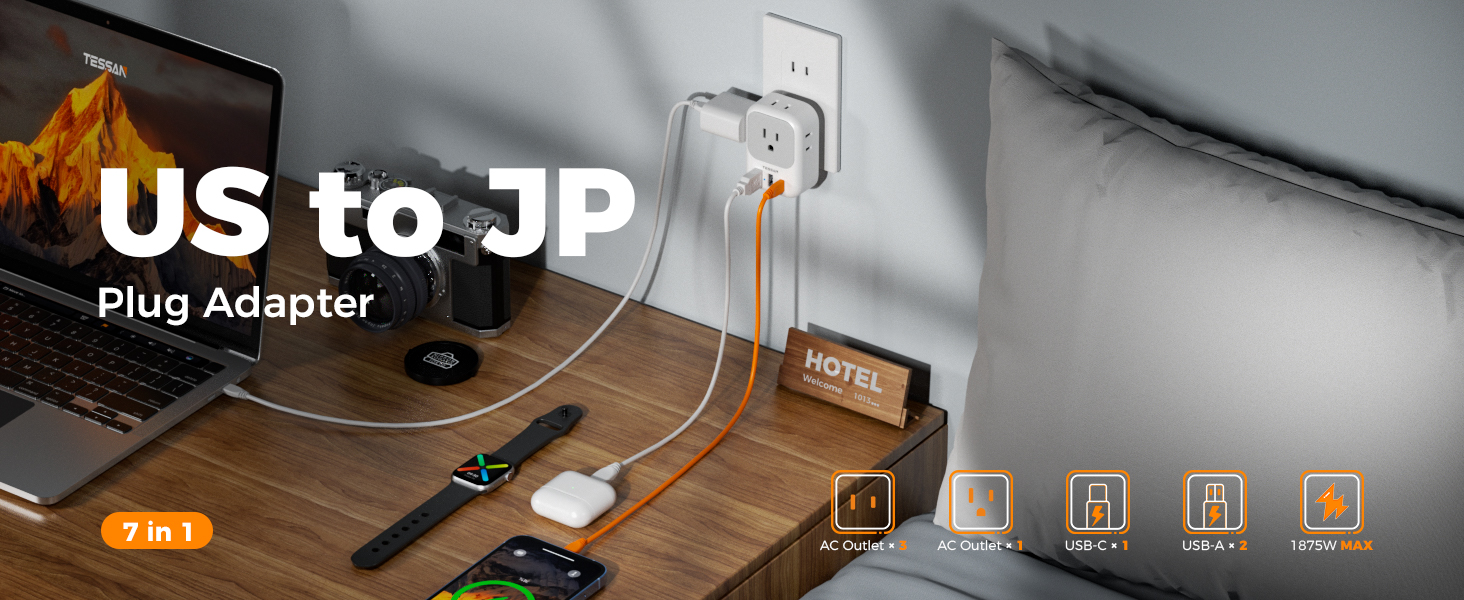 2 Prong to 3 Prong Outlet Adapter