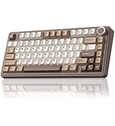 AULA F75 75% Wireless Mechanical Keyboard, Hot Swappable Creamy Keyboard, Pre-lubed Linear Switch...