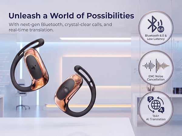 open ear headphones wireless bluetooth