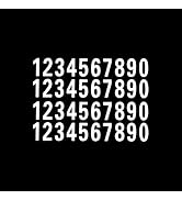 40 Pcs White 1inch Reflective Mailbox Number Sticker Numbers Number 0-9 Decal Adhesive Reflective...