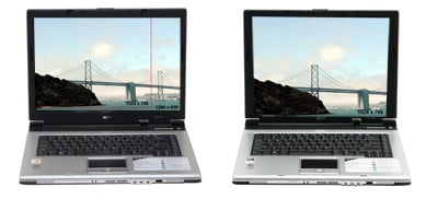 left widescreen display notebook right standard notebook