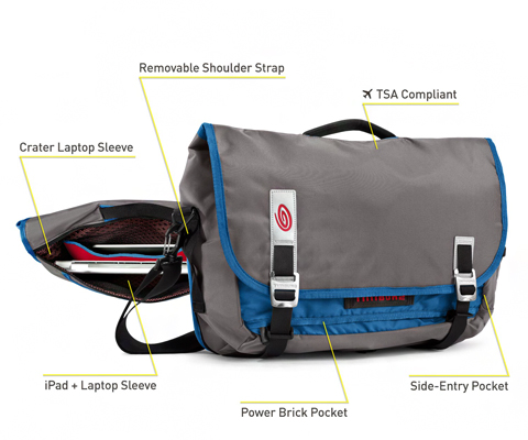 Timbuk2 Command Laptop TSA-Friendly Messenger Bag Black 268-2-4082