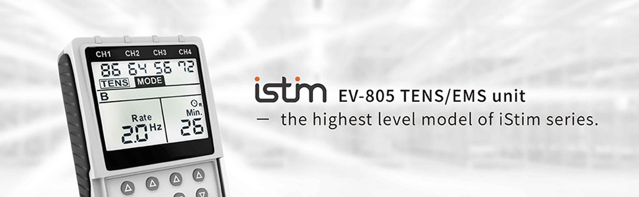 iStim EV-804 TENS/EMS 2 Channel Rechargeable Combo Machine Unit