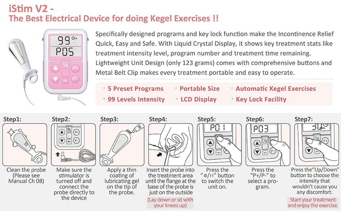 Kegel Exerciser Incontinence Stimulator With Probe For Bladder Control And  Pelvic Floor Exercise For Women Muscle Stimulator