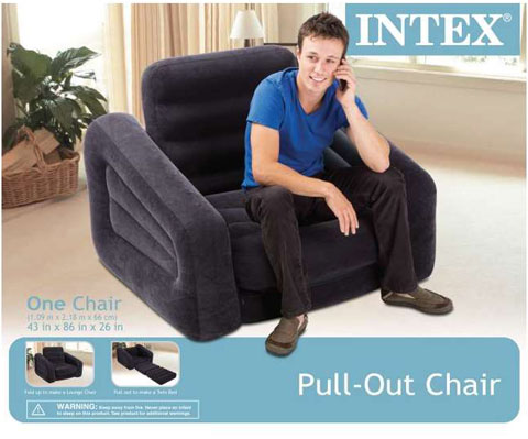 Intex inflatable pull cheap out camping chair