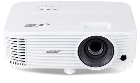 Acer essential projector angled down, forward