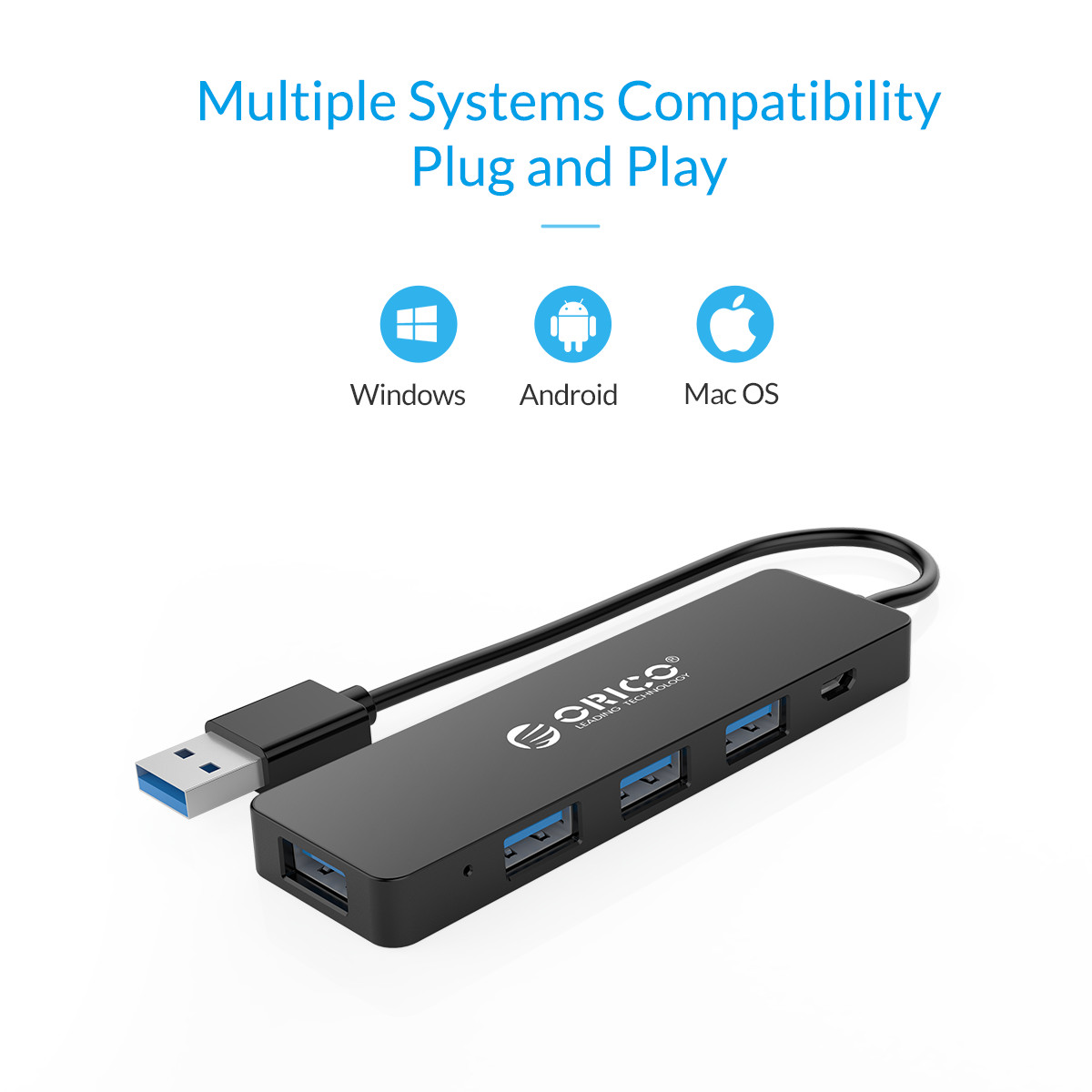 ORICO Multi USB3.0 HUB 5Gbps 4 Ports USB Splitter OTG Adapter
