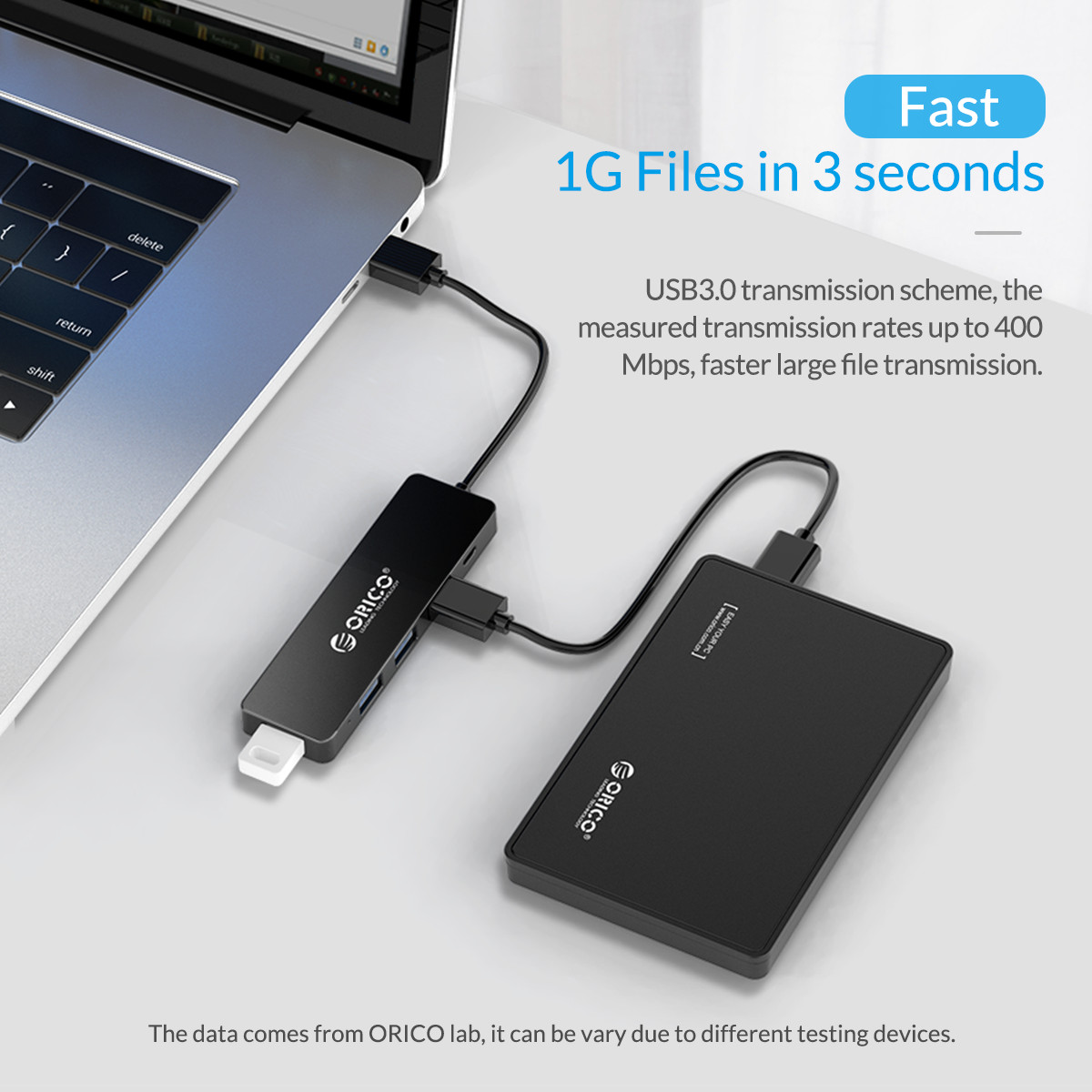 ORICO Multi USB3.0 HUB 5Gbps 4 Ports USB Splitter OTG Adapter