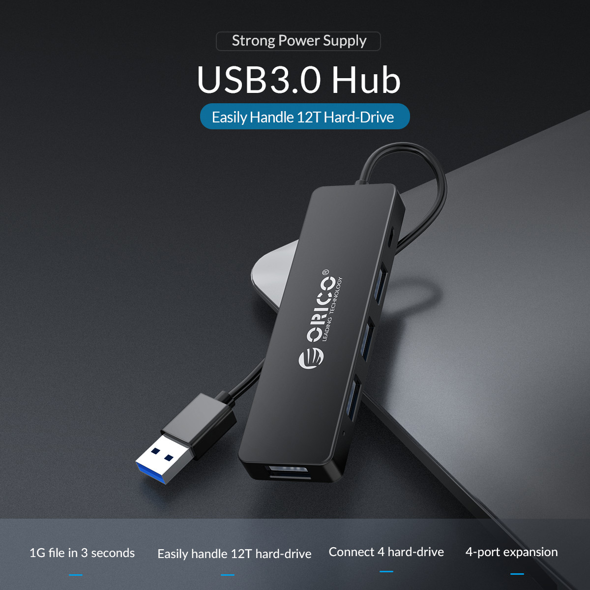 ORICO Multi USB3.0 HUB 5Gbps 4 Ports USB Splitter OTG Adapter