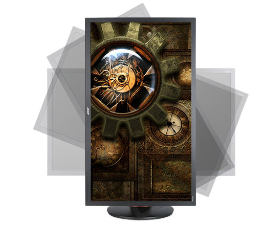 a monitor showing the different angles