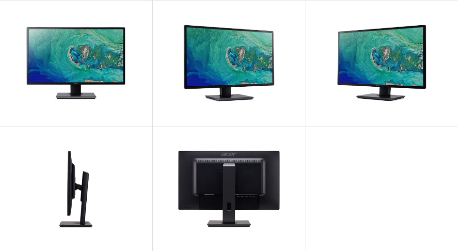 different angles of the monitor 
