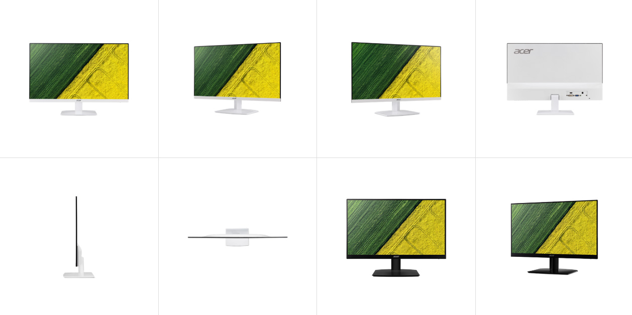 different angles of the Acer monitor