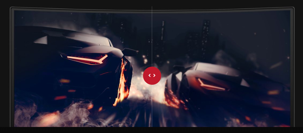 one image splited into two, showing different effect between 144hz and normal