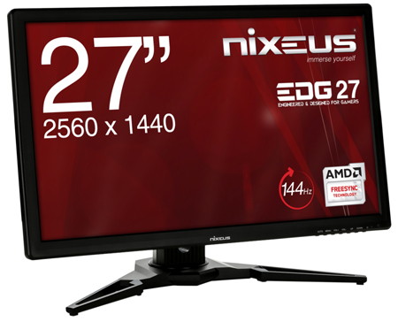 Nixeus EDG 27inch  IPS 2560×1440 AMD FreeSync™ Certified 144Hz Monitor 