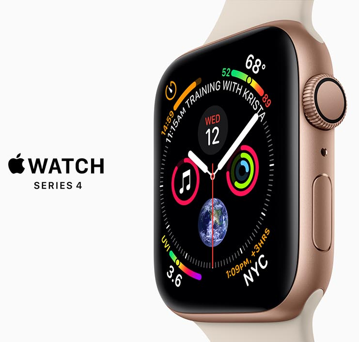 Apple Watch Series 4 GPS, 40mm Gold Aluminum Case with Pink Sand