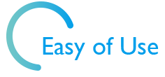 Text that reads: easy of use