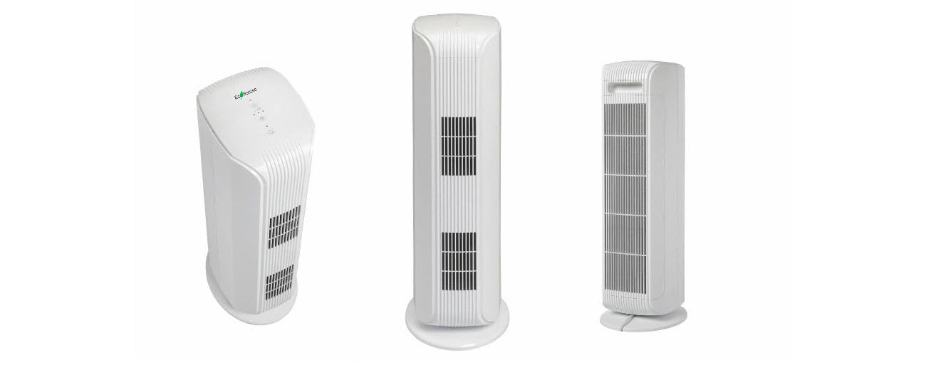 Ecohouzng ECH23020AF Air Purifier from three viewing angles