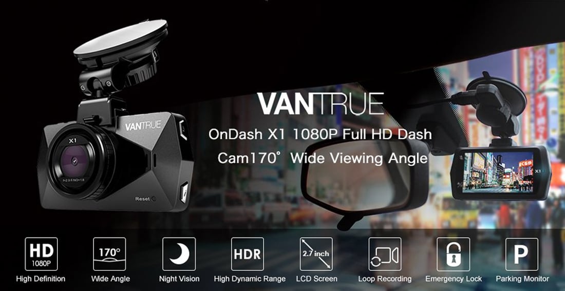 Vantrue X1 1080P HD Dash Cam
