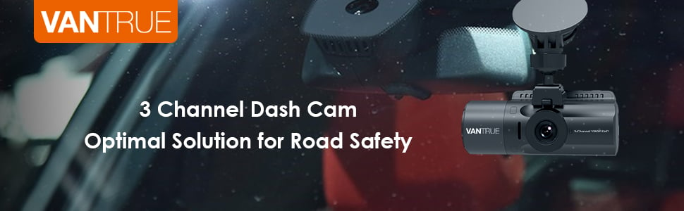 Vantrue N4 3ch 4K Dash Cam, Infrared Night Vision, 24 Hours Parking Mode  193368000710