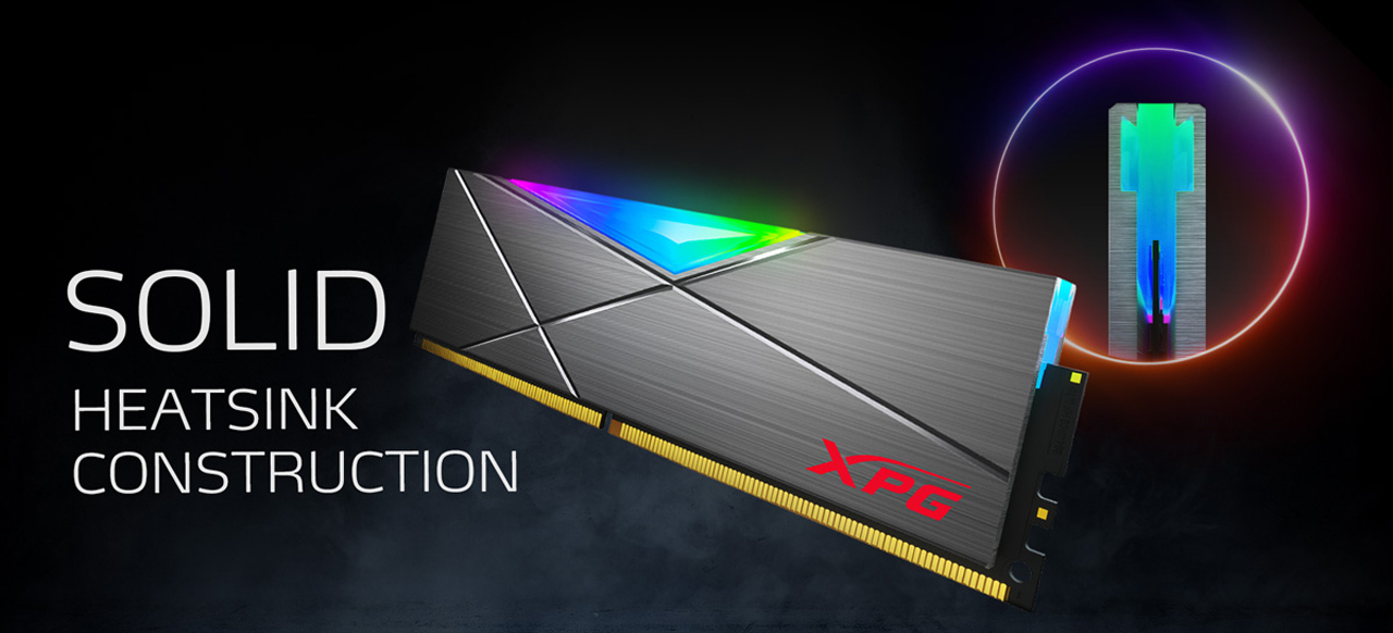 Close-up view of solid heatsink