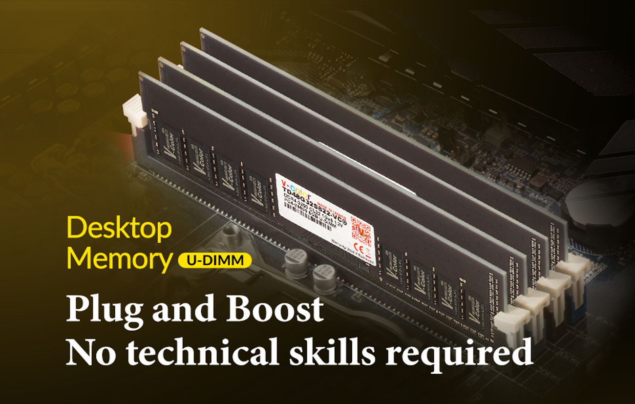 v-color 8GB DDR4 DRAM 3200MHz (PC4-25600) CL22 1.2V U-DIMM Desktop 