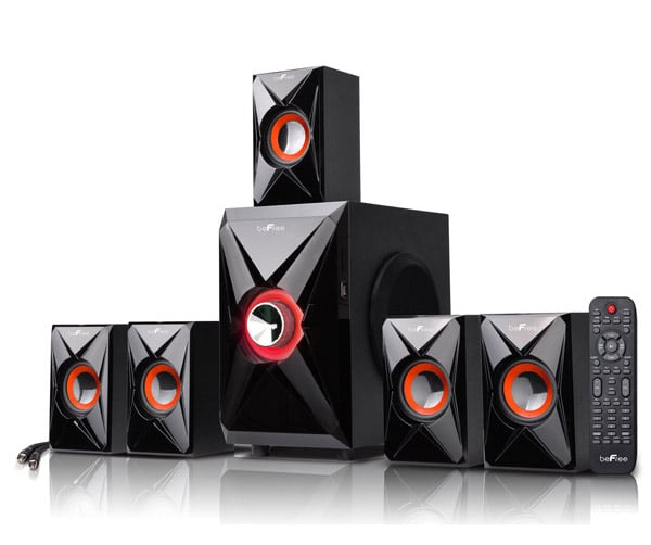 Befree Sound BFS-420 5.1 Channel Surround Sound Bluetooth Speaker System facing forward