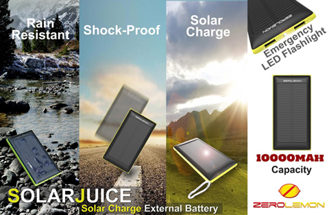 ZeroLemon SolarJuice solar charger