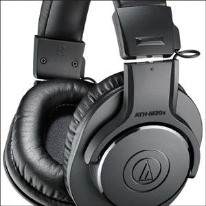 Audio-Technica ATH-M20x Professional Studio Monitor Headphones- Black