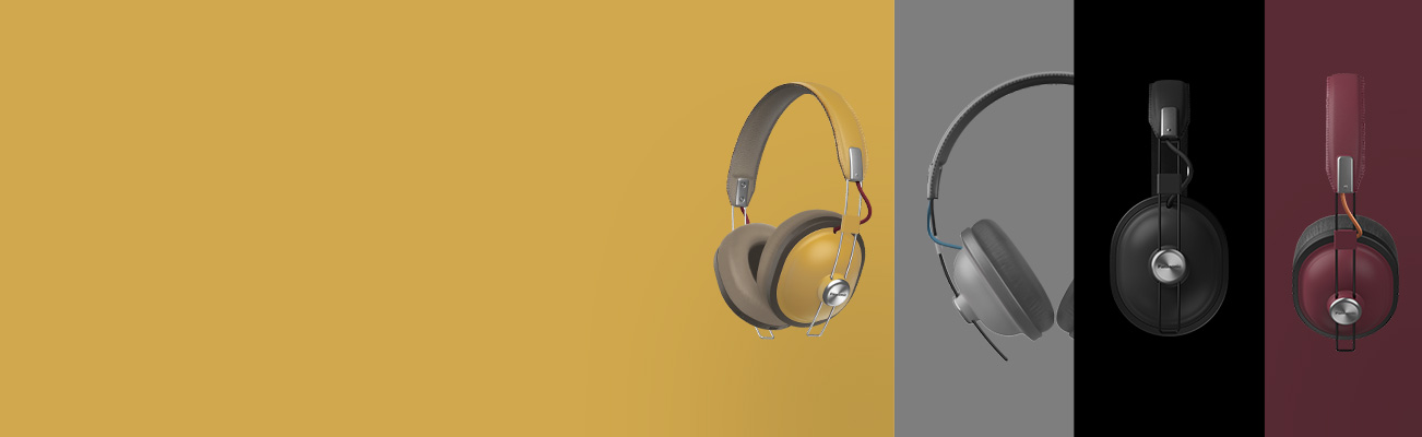 Panasonic Retro Over-The-Ear Headphones with Bluetooth 24-Hour 