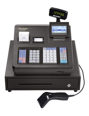 Sharp - XE-A507 Cash Register, 7000 LookUps, 99 Dept, 40 Clerk
