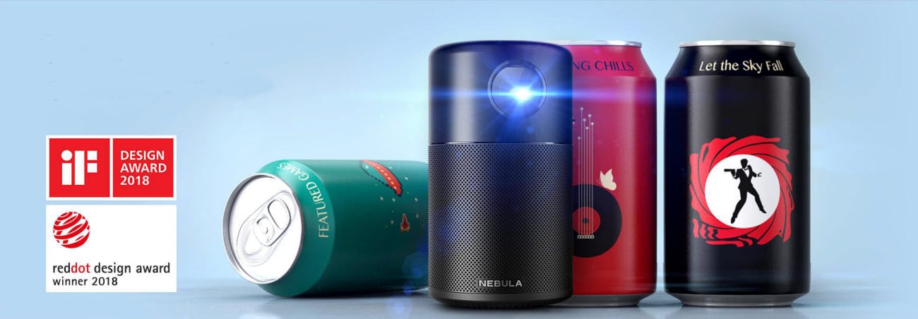  Anker NEBULA Capsule, Smart Wi-Fi Mini Projector, 100