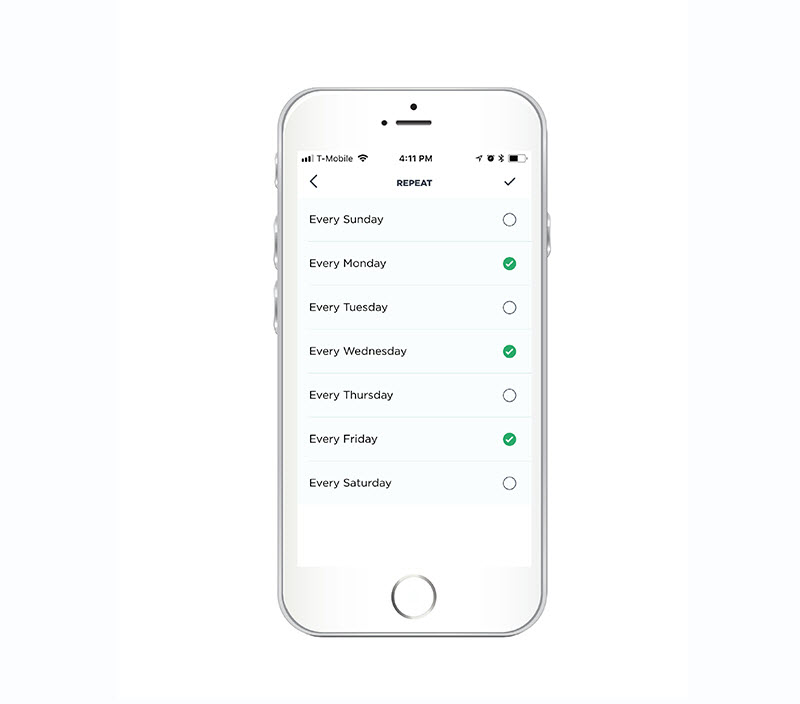 a smartphoen showing schedules