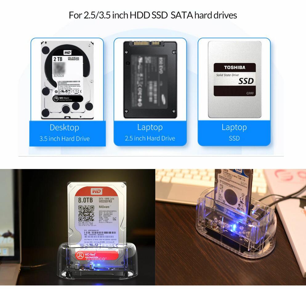 ORICO Transparent 3.5 inch External Hard Drive