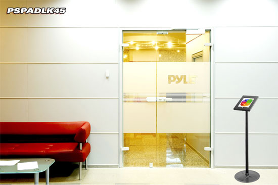 PyleHome - Tamper-Proof Anti-Theft iPad Kiosk Safe Security Public Floor Stand